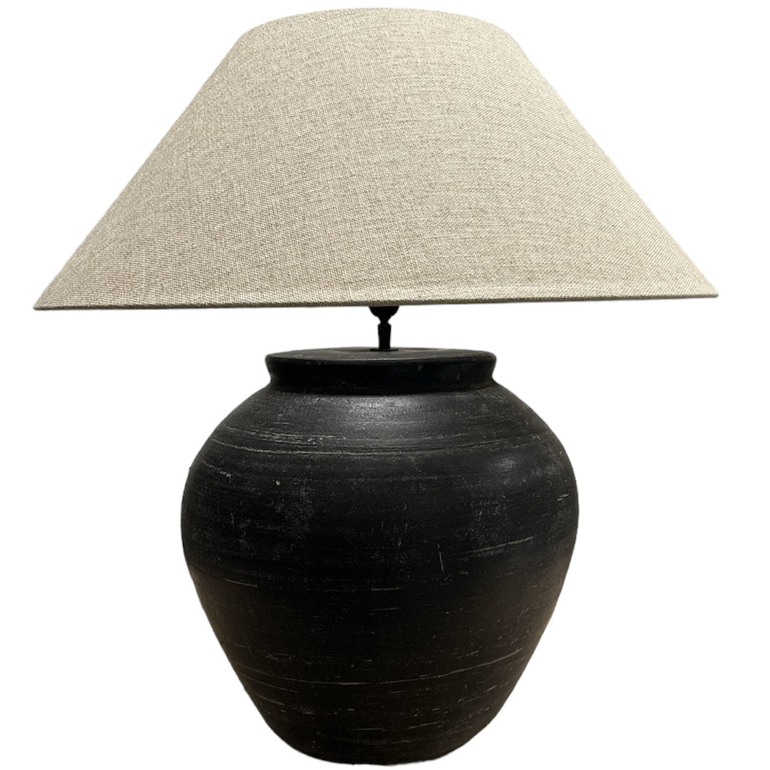 Disio Jug Table Lamp | Brown / Black | Excludes Shade | W39 x H49cm-Suzie Anderson Home