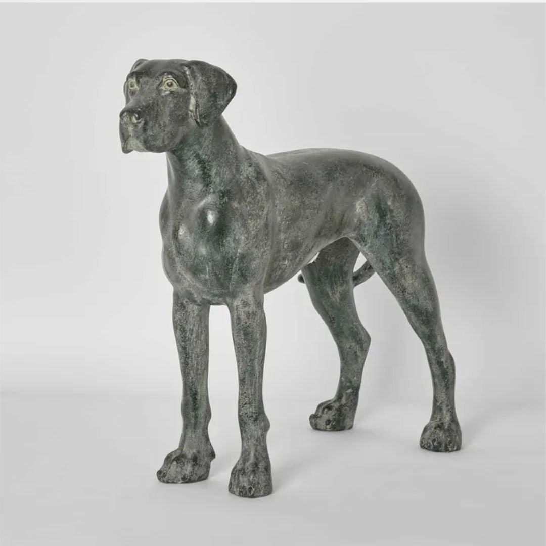 Charles | Standing Dog Sculpture | Resin H39cm