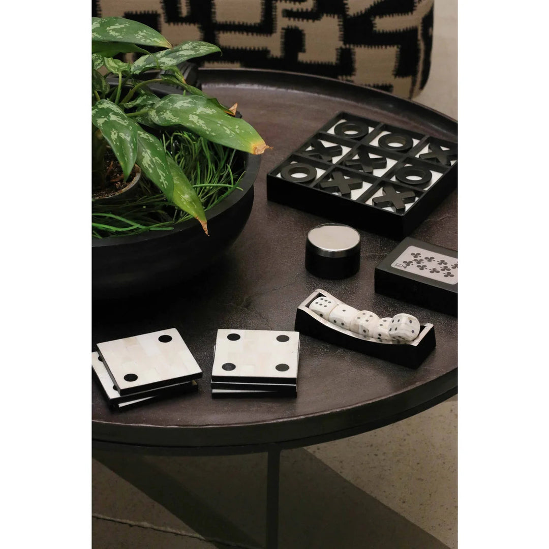 Dominoes 6pc Coaster Set | White Bone-Suzie Anderson Home