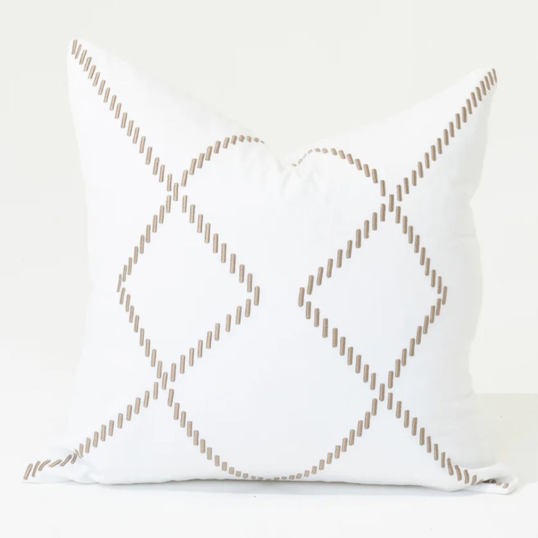 Dot Drop Circles White Cushion Cover | 50x50cm-Suzie Anderson Home