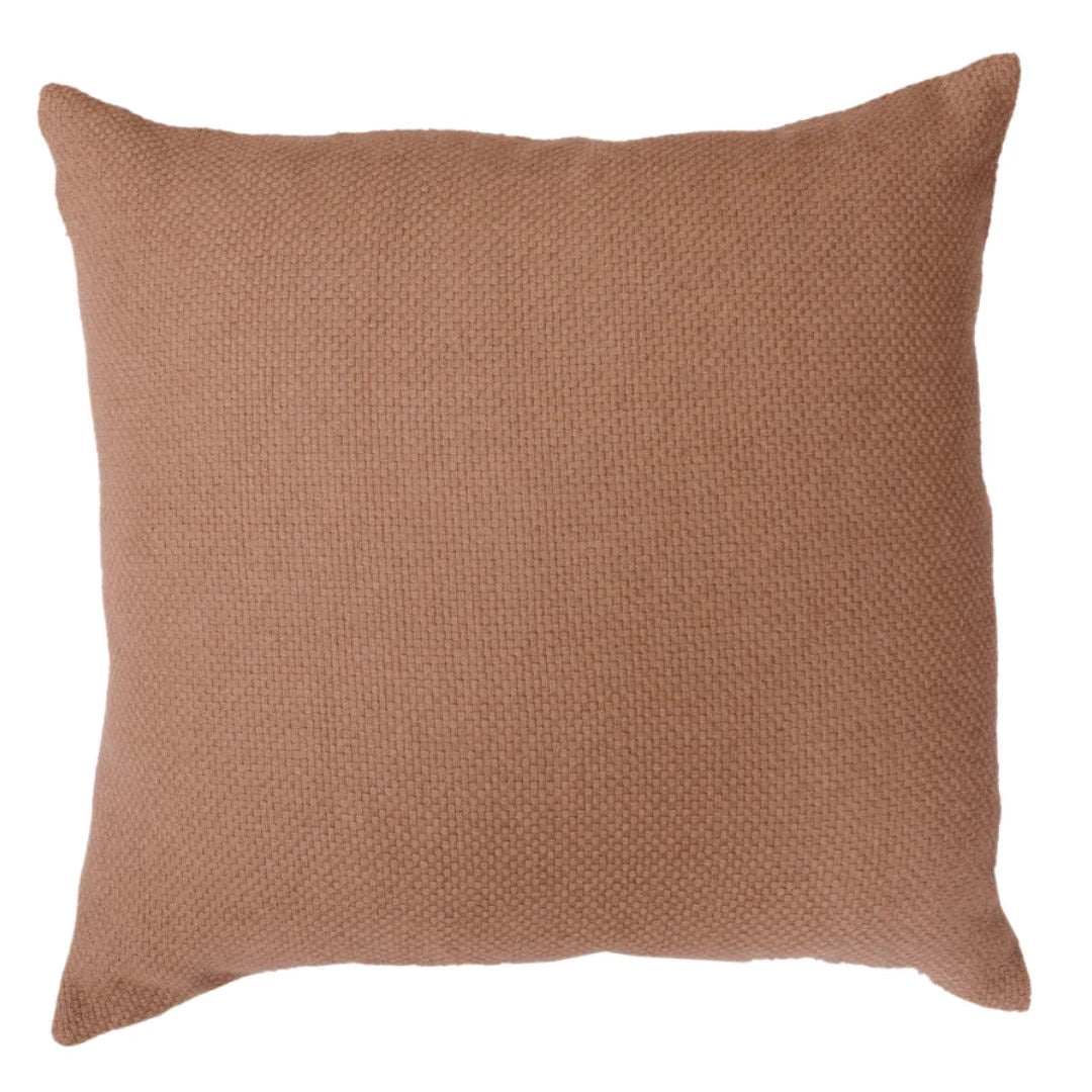 Double Hux Camel Hair Basket Weave Cushion & Insert | Camel | 55x55cm-Suzie Anderson Home