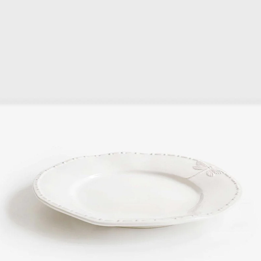 Dragonfly Stoneware | White | Lunch Plate-Suzie Anderson Home