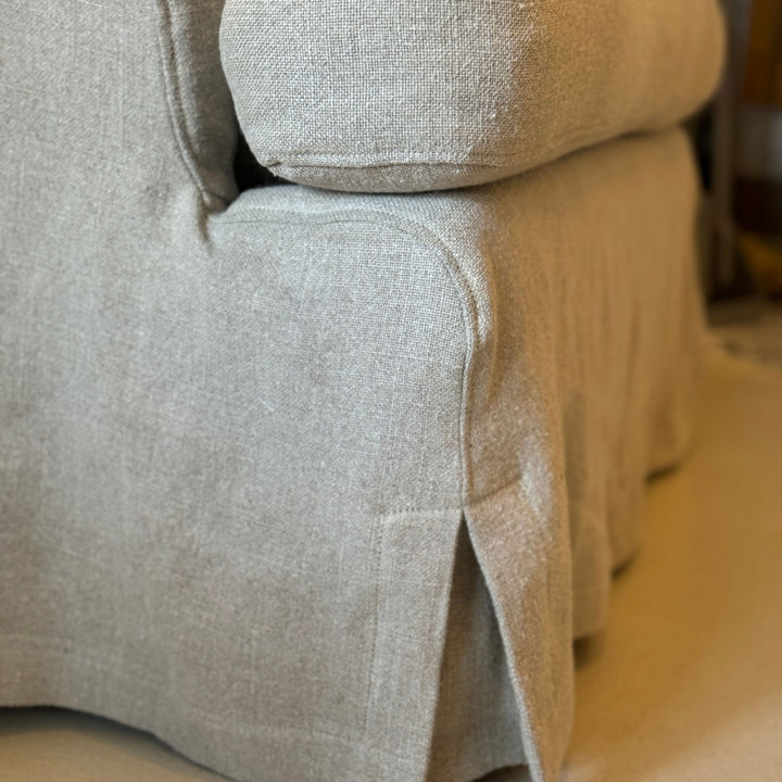 Cozette Armchair | Slip-Covered | Raffles St Tropez Natural Linen | Incl Scatter Cushion-Suzie Anderson Home