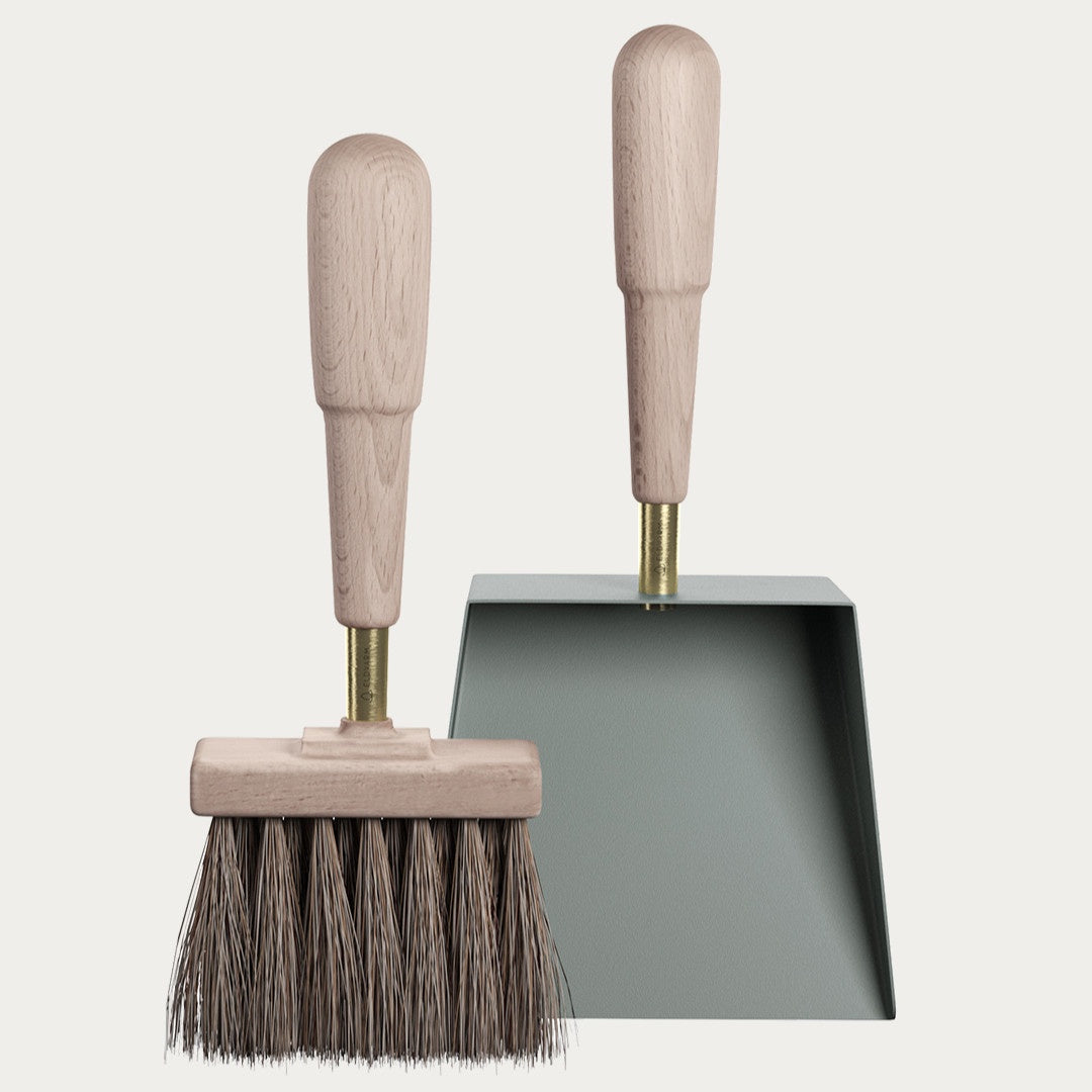 Eldvarm Emma Classique Shovel & Brush | Lichen Beech-Suzie Anderson Home