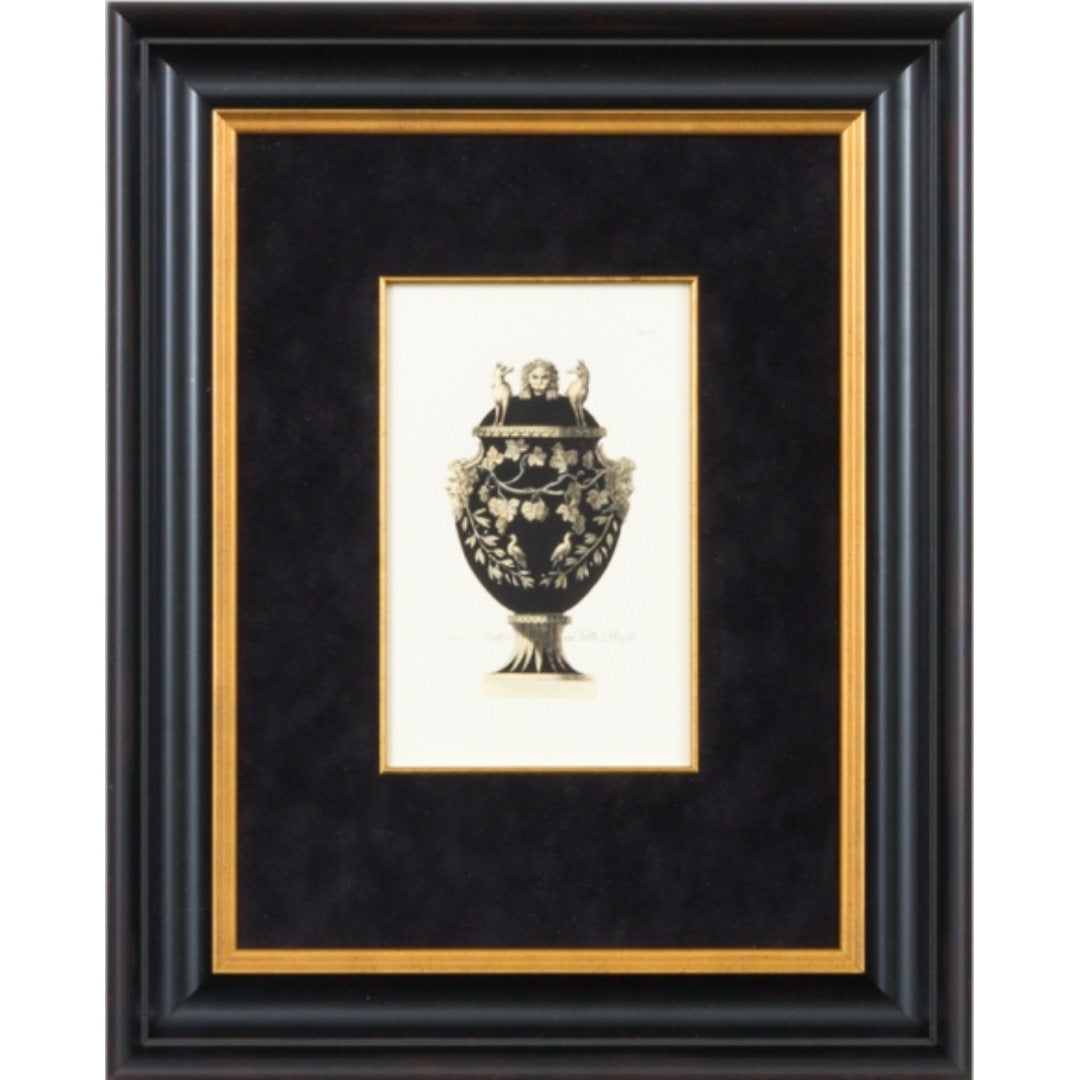 Engraved Urn Framed Art | Black VI | 51 x 64cm-Suzie Anderson Home