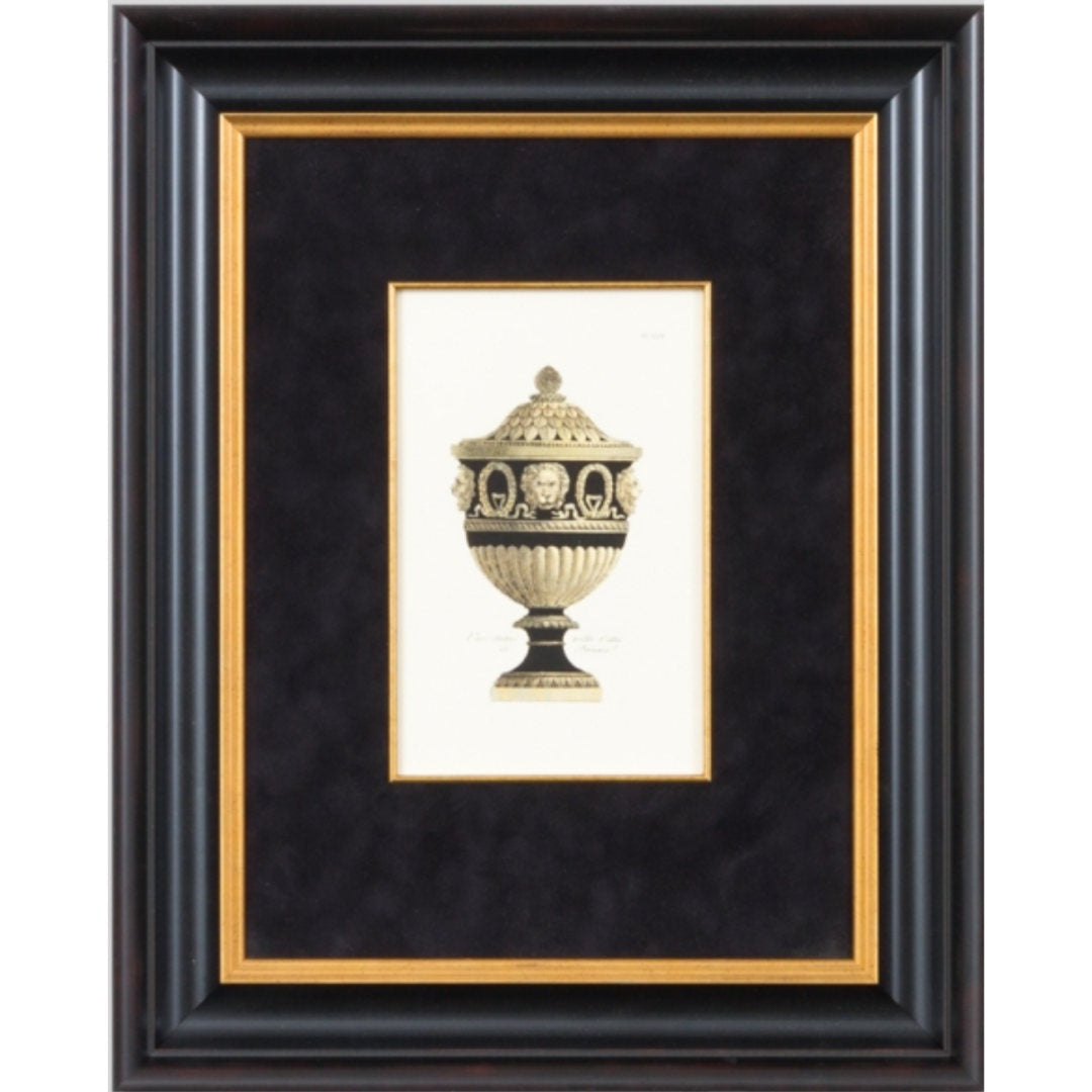 Engraved Urn Framed Art | Black XVII | 51 x 64cm-Suzie Anderson Home