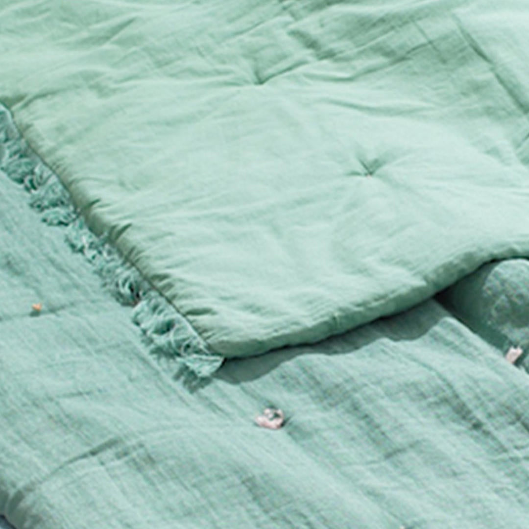 Etamine | Quilt 140x240cm | Double Linen Cotton | Celadon-Suzie Anderson Home