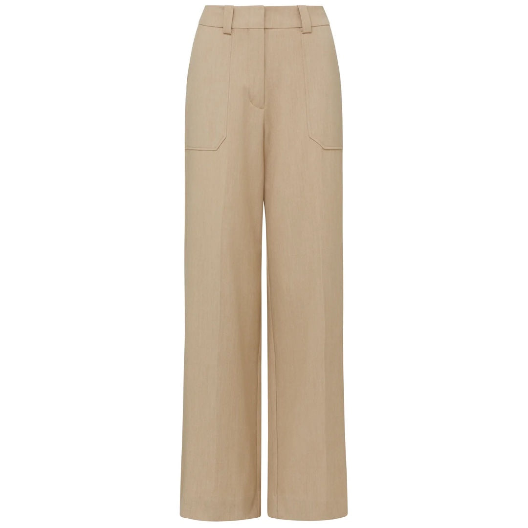 Cable | Evie Wide Leg Pant | Light Camel