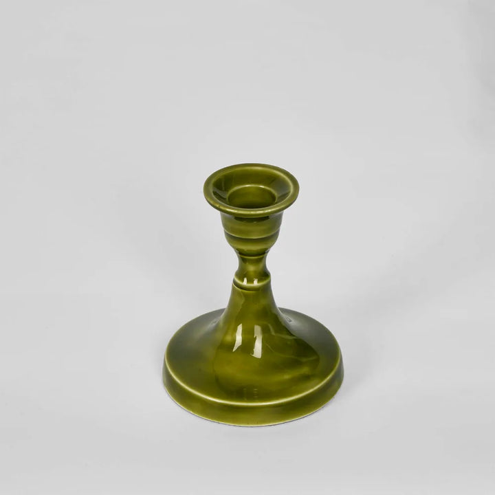 Soulourno Enamel Candle Stand | Green