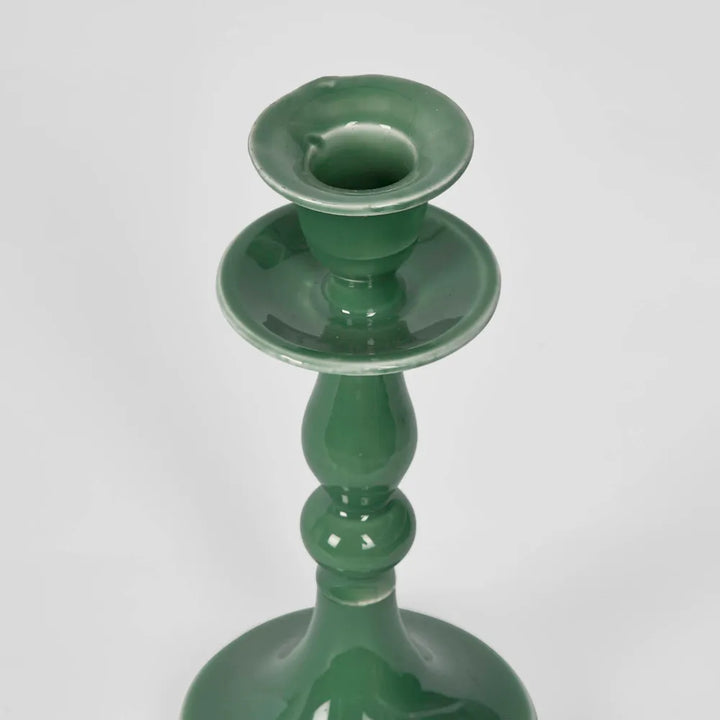 Simione Enamel Candle Stand | Green-Suzie Anderson Home