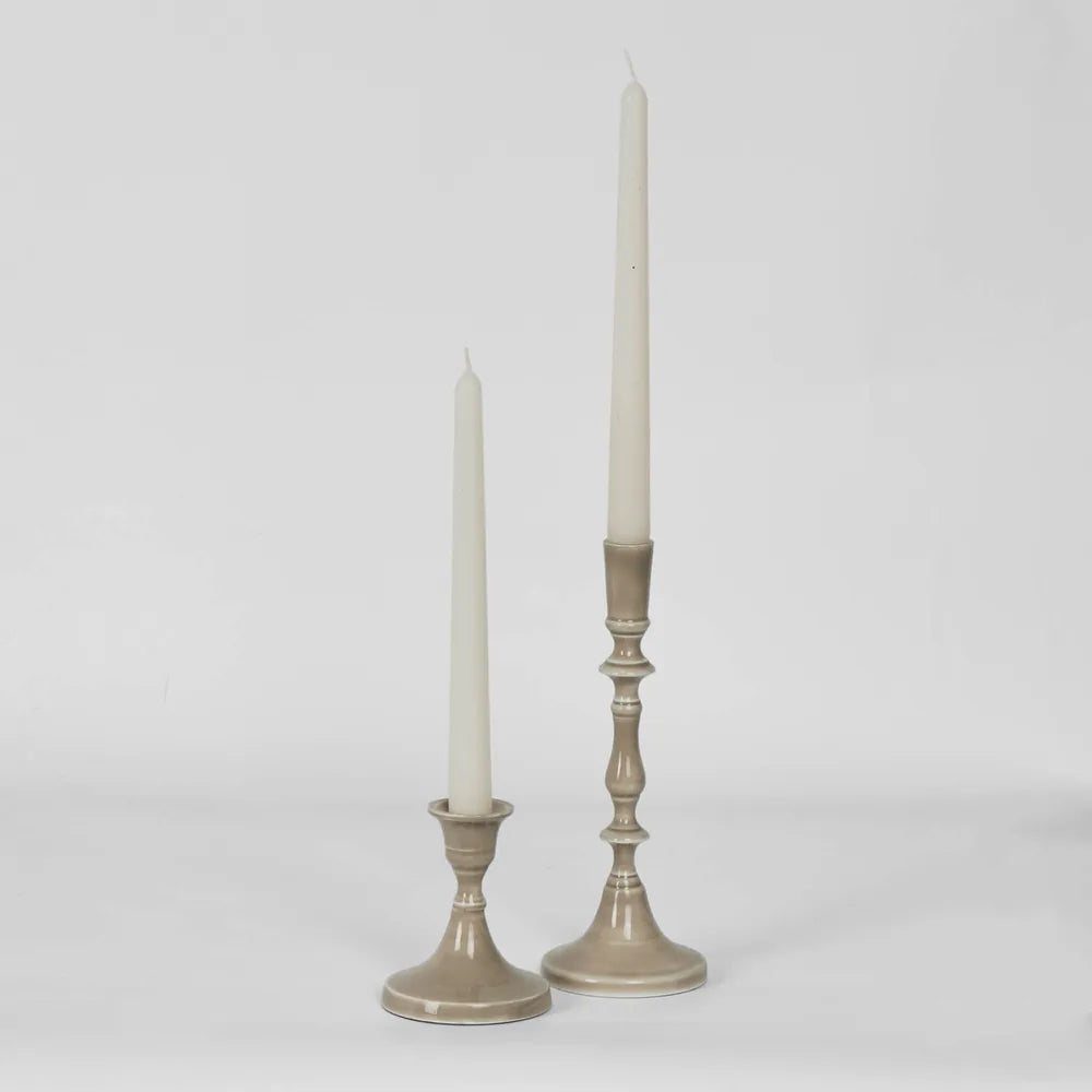 Sax Enamel Candle Stand | Taupe