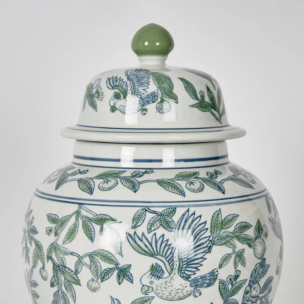 Meadow Parrot Ginger Jar | Large H41cm