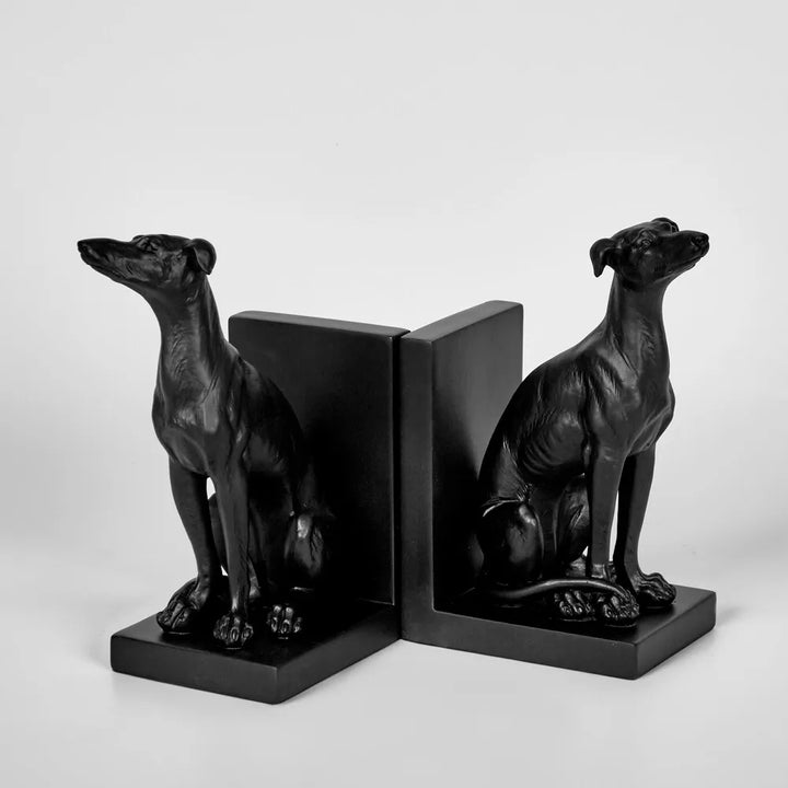 Linah Dog Bookends | Pair | Black