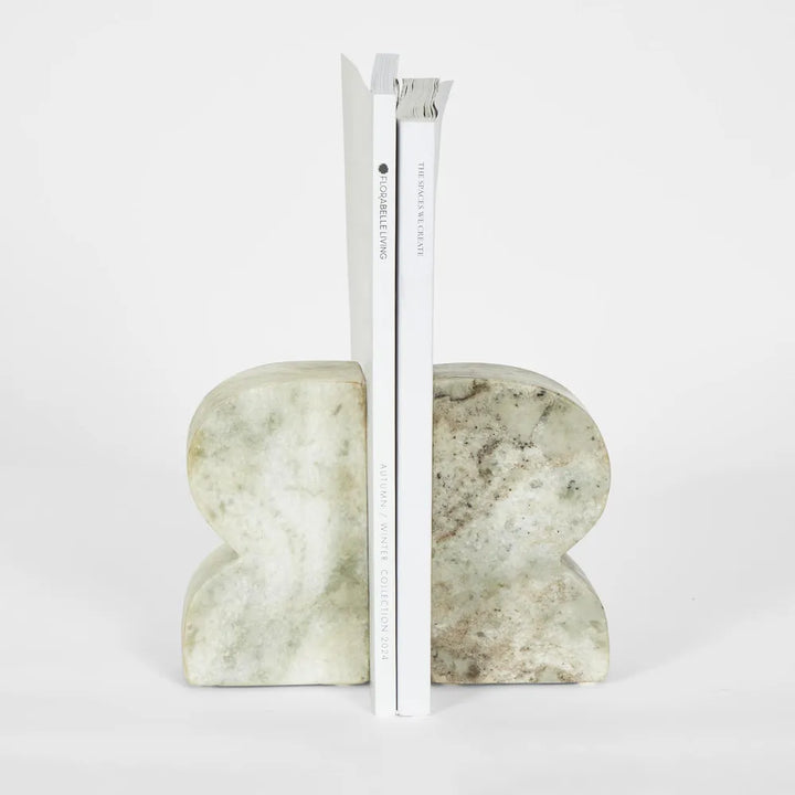 Calvin Marble Bookends |Pair