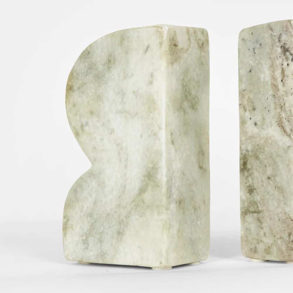 Calvin Marble Bookends |Pair