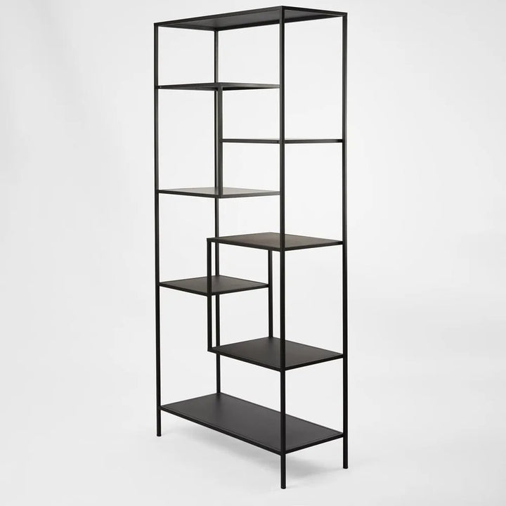 Kurraba Shelving Unit | Black | W91 x D40 x H200cm-Suzie Anderson Home