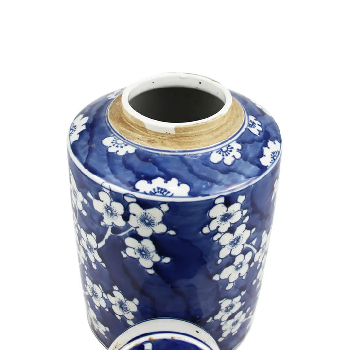 Suri Lidded Blue & White Porcelain Jar