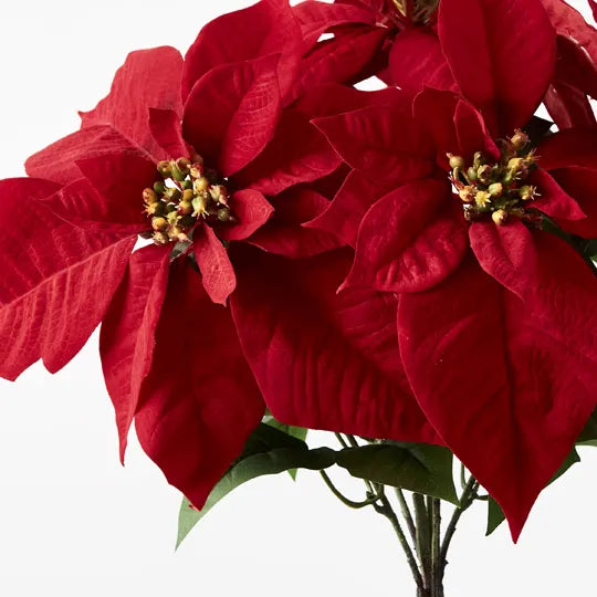 Artificial Poinsettia Bush-Suzie Anderson Home