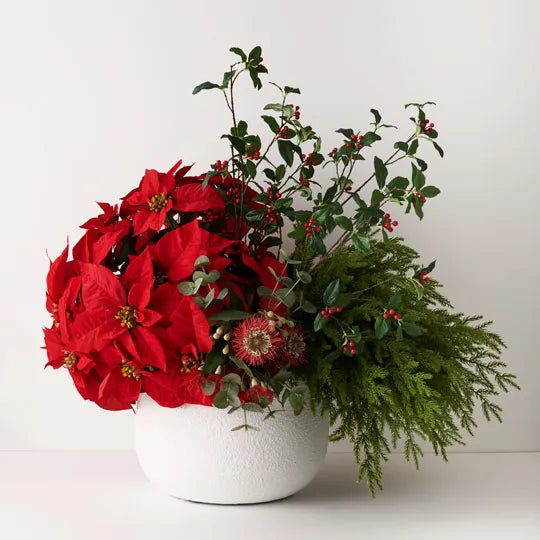 Artificial Poinsettia Bush-Suzie Anderson Home