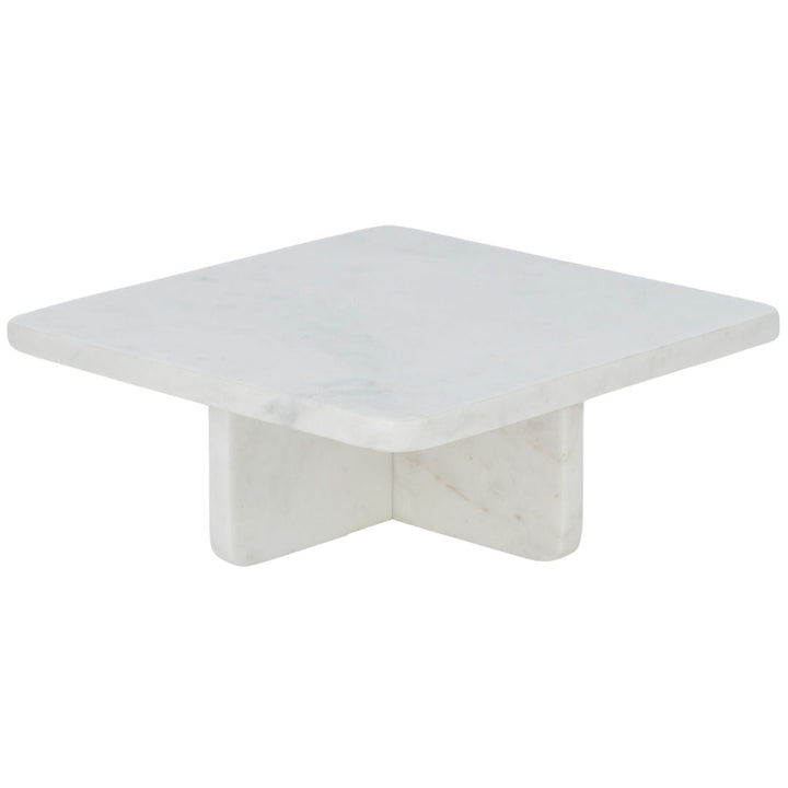 Fiora White Marble Footed Board | 25 x 10cm-Suzie Anderson Home