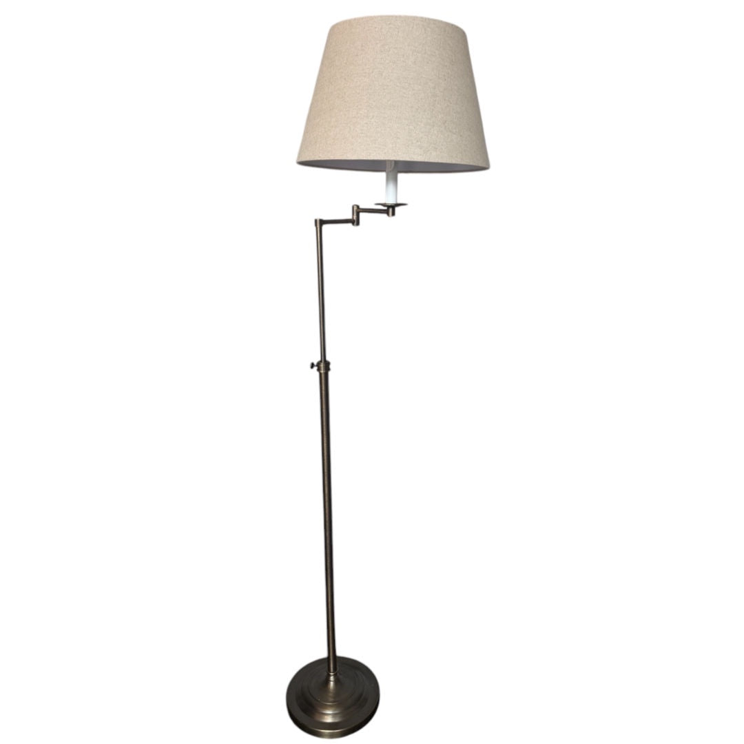 Swing Arm Floor Lamp Base | Aged Brass | H120cm