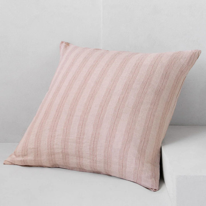 Basix Stripes Euro Pillowcase | Rosa/Floss-Suzie Anderson Home