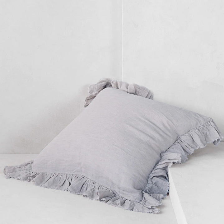 Kristine Euro Pillowcase + Ruffle | Fog