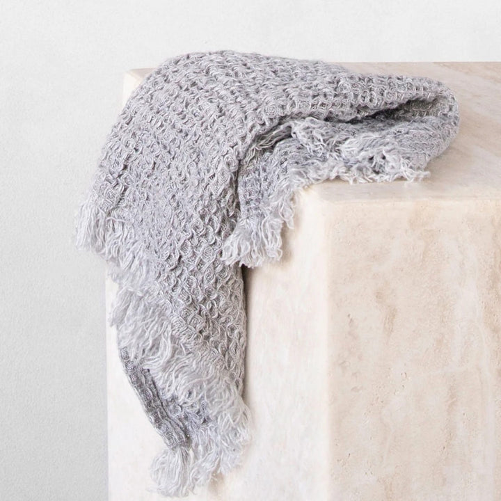 Waffle Face Towel | Fog-Suzie Anderson Home