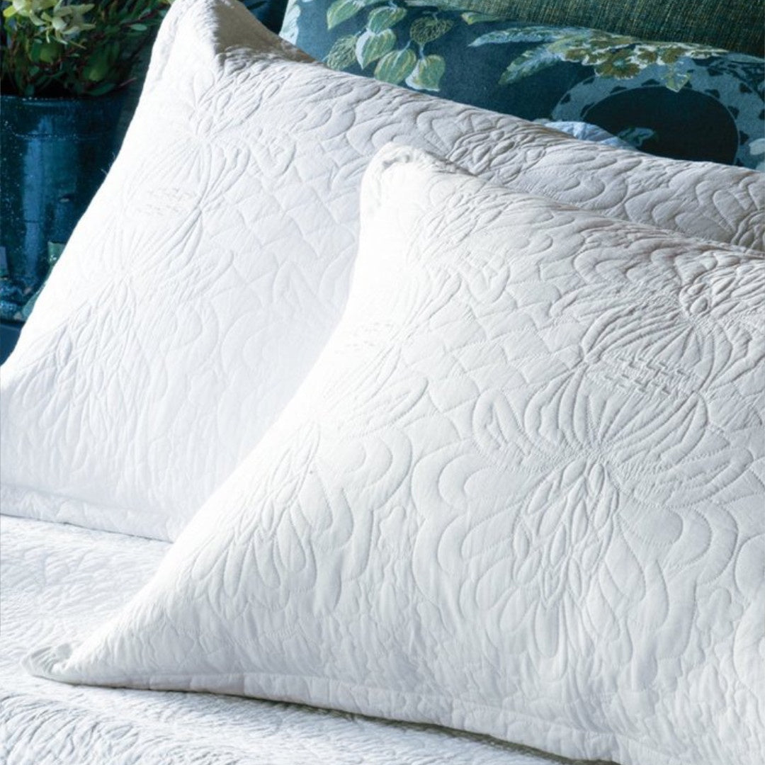 Fontanella PAIR Standard Pillowcase Shams 74x48cm | White-Suzie Anderson Home