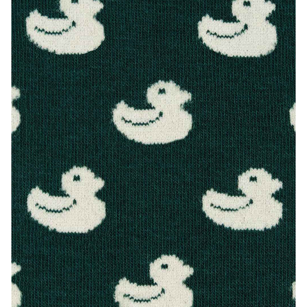 Forest Green Duckling Cotton Blend Socks-Suzie Anderson Home