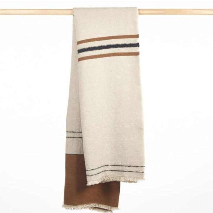 Foundry Beeswax Stripe | Throw Blanket-Suzie Anderson Home