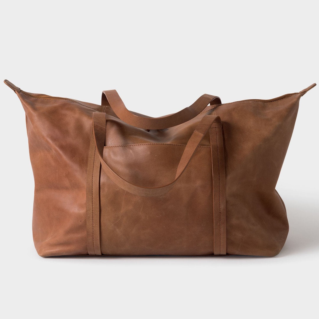 Frank Leather Duffle Bag | Tan-Suzie Anderson Home