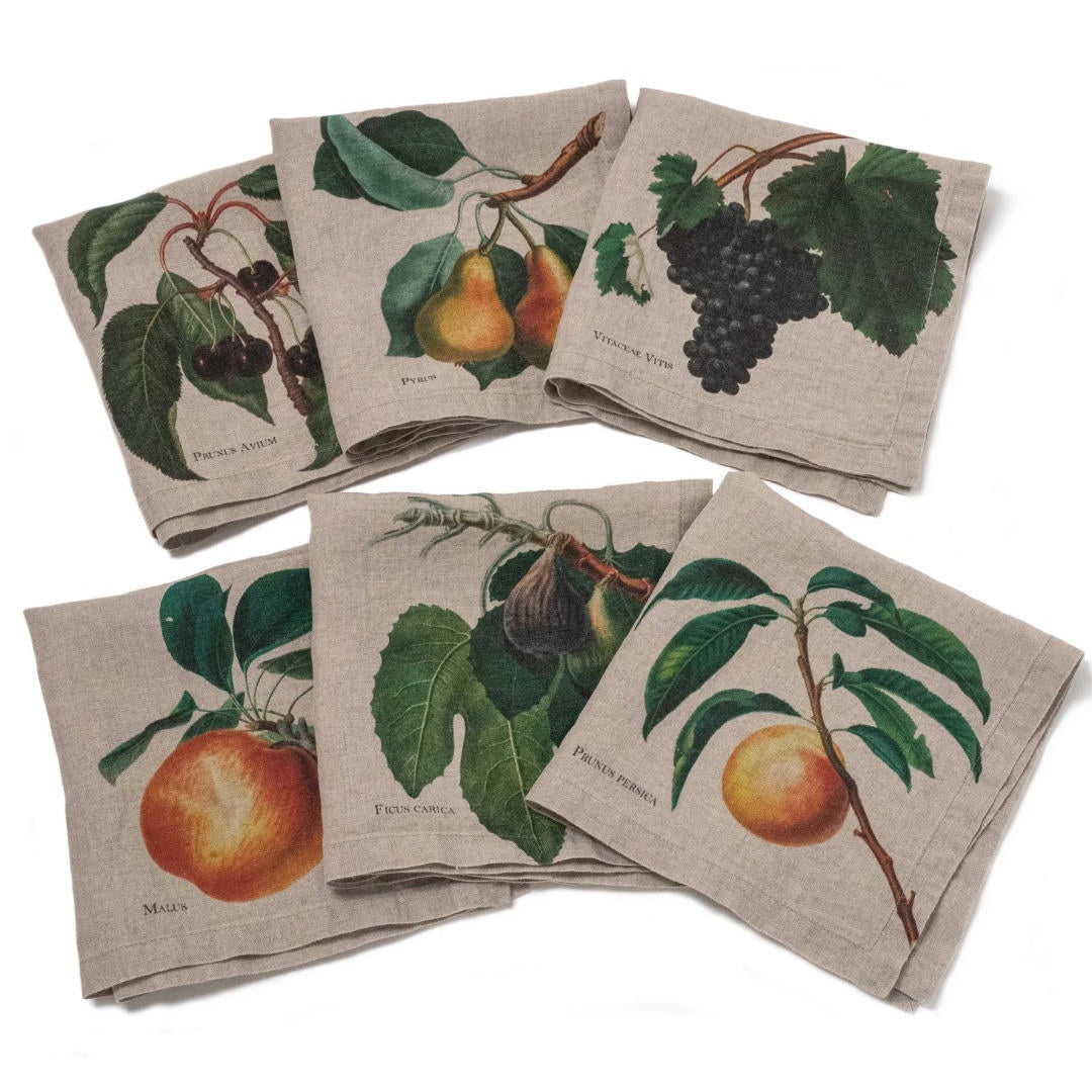 Fruits | Linen Napkin | Set of 6 Mixed-Suzie Anderson Home