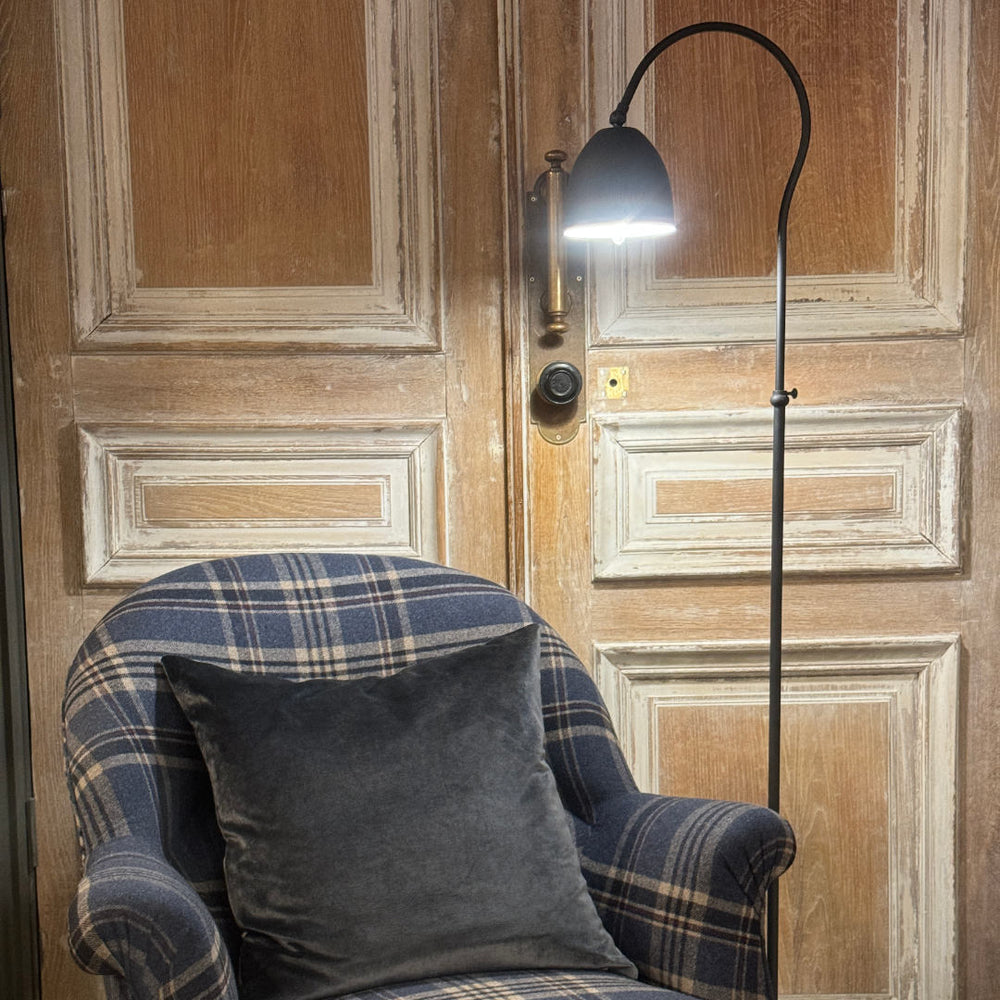 Garda Adjustable Floor Lamp | Lead Grey | with Shade-Suzie Anderson Home