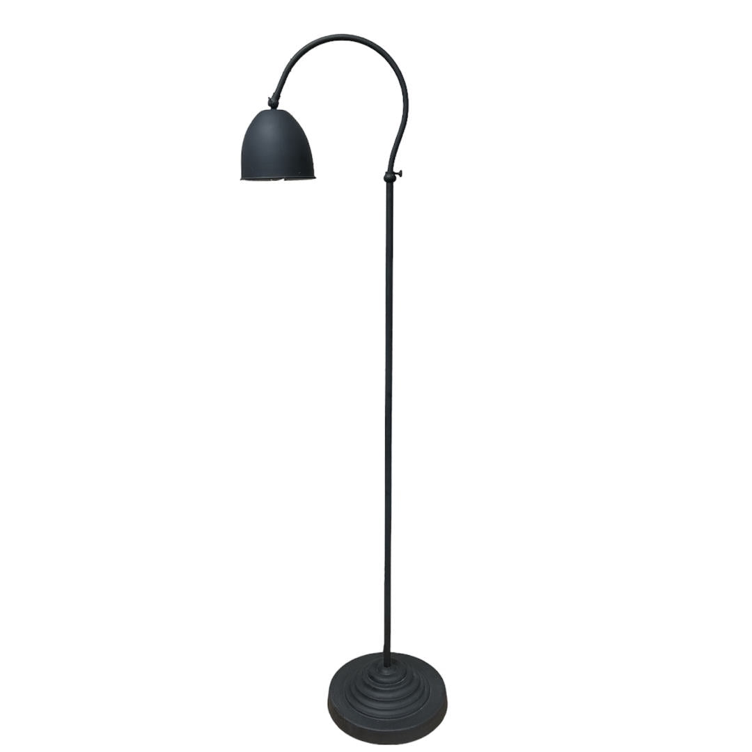 Garda Adjustable Floor Lamp | Lead Grey | with Shade-Suzie Anderson Home