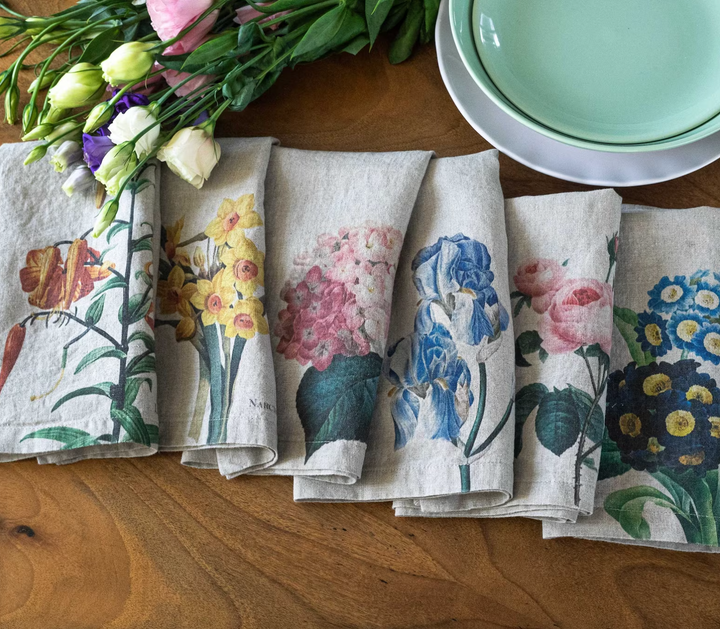 Garden Flowers | Linen Napkins | Set of 6 Mixed-Suzie Anderson Home