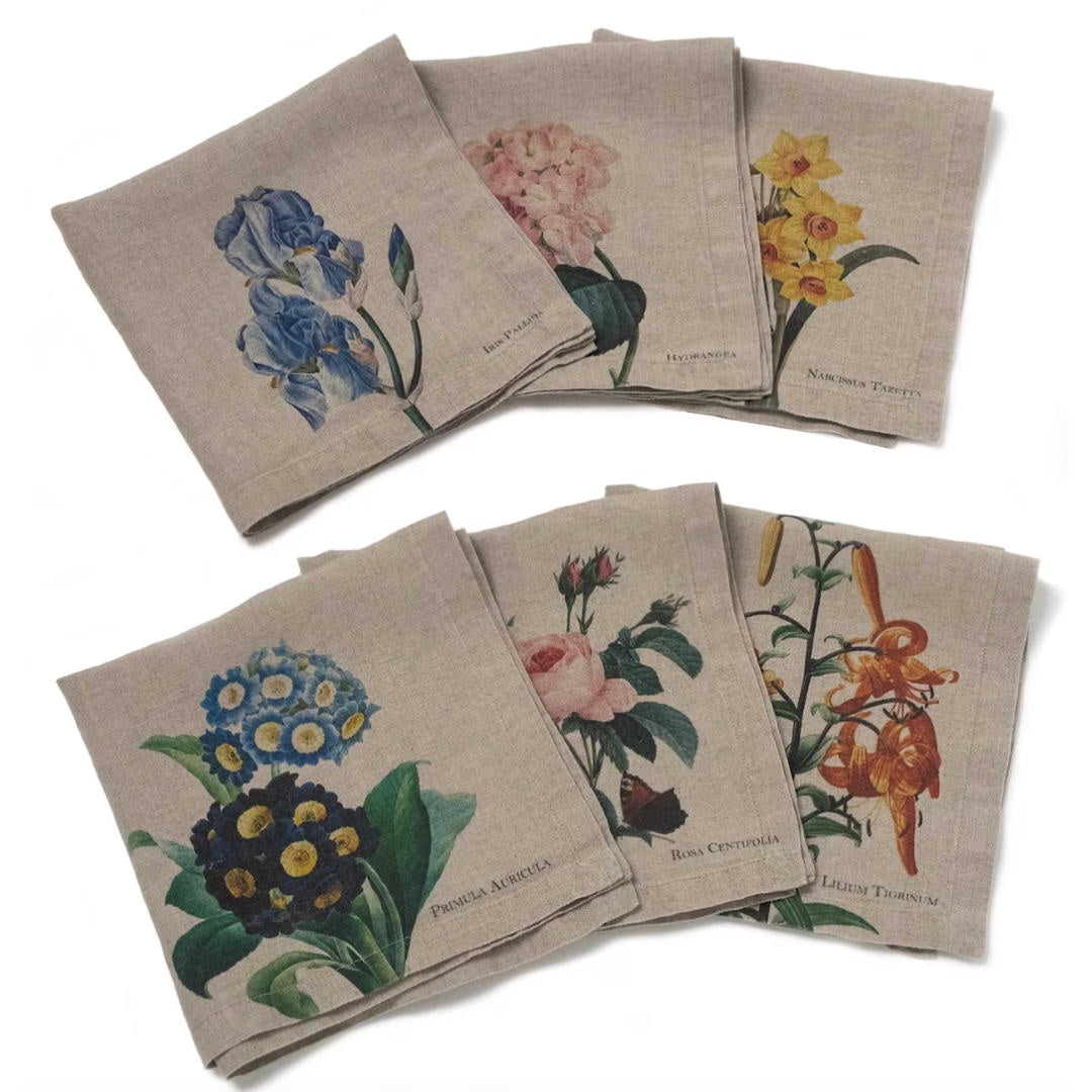 Garden Flowers | Linen Napkins | Set of 6 Mixed-Suzie Anderson Home