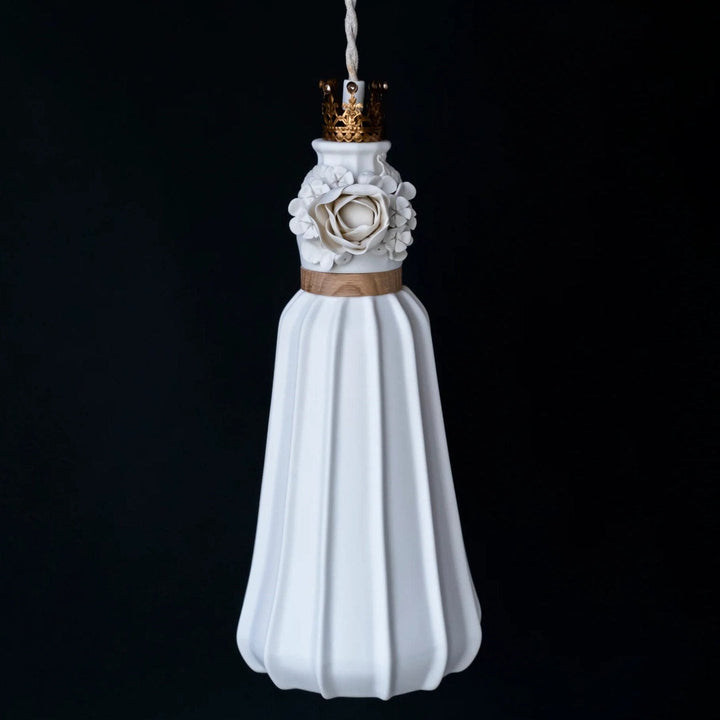 Georgette RMS Reine Margot | Porcelain Pendant Light w Ceiling Rose-Suzie Anderson Home