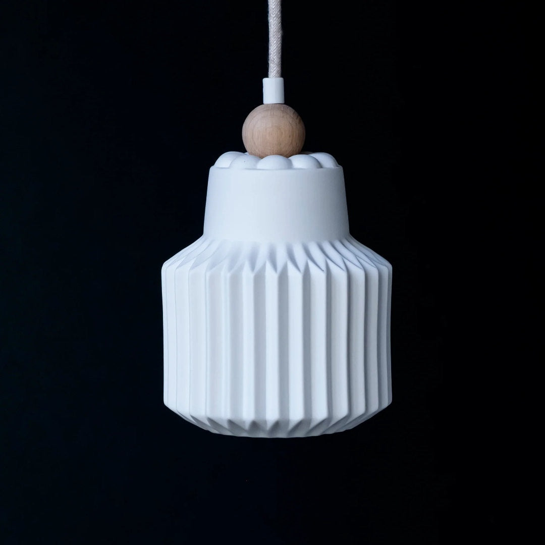 Georgette S24 | Porcelain Pendant Light w Ceiling Rose-Suzie Anderson Home