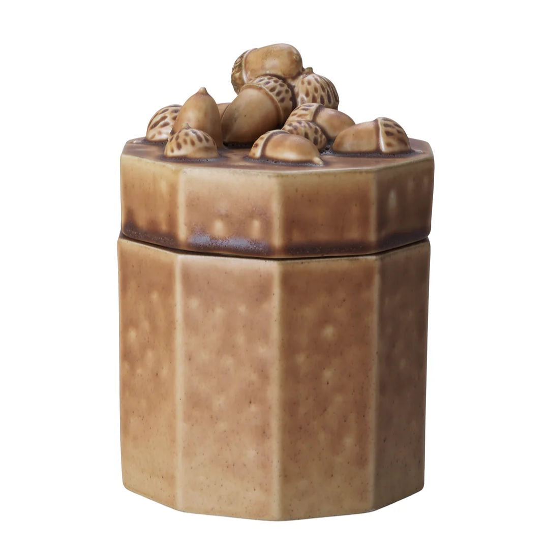 Glanta Acorn Ceramic Canister with Lid | Hazelnut-Suzie Anderson Home