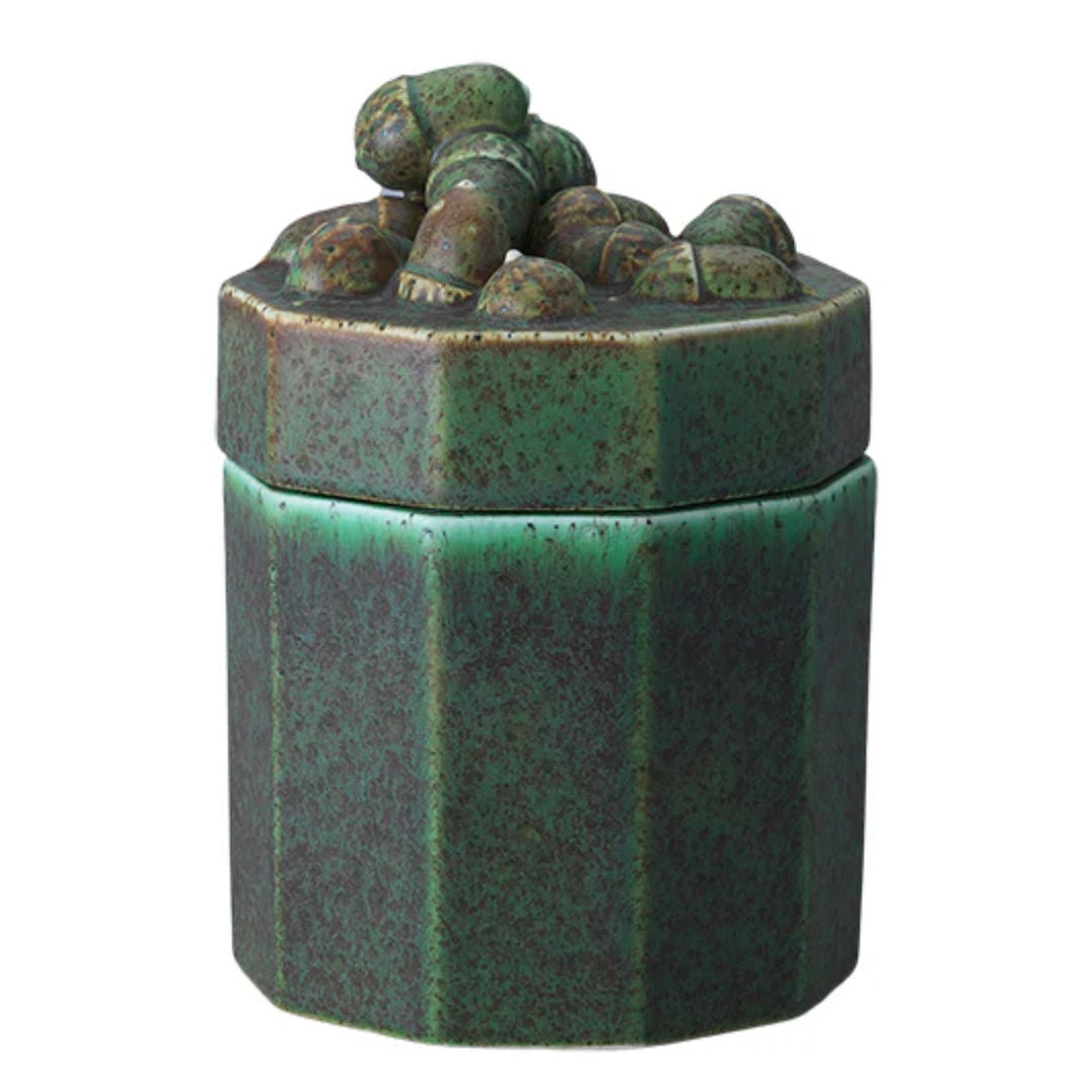 Glanta Acorn Ceramic Canister with Lid | Moss-Suzie Anderson Home