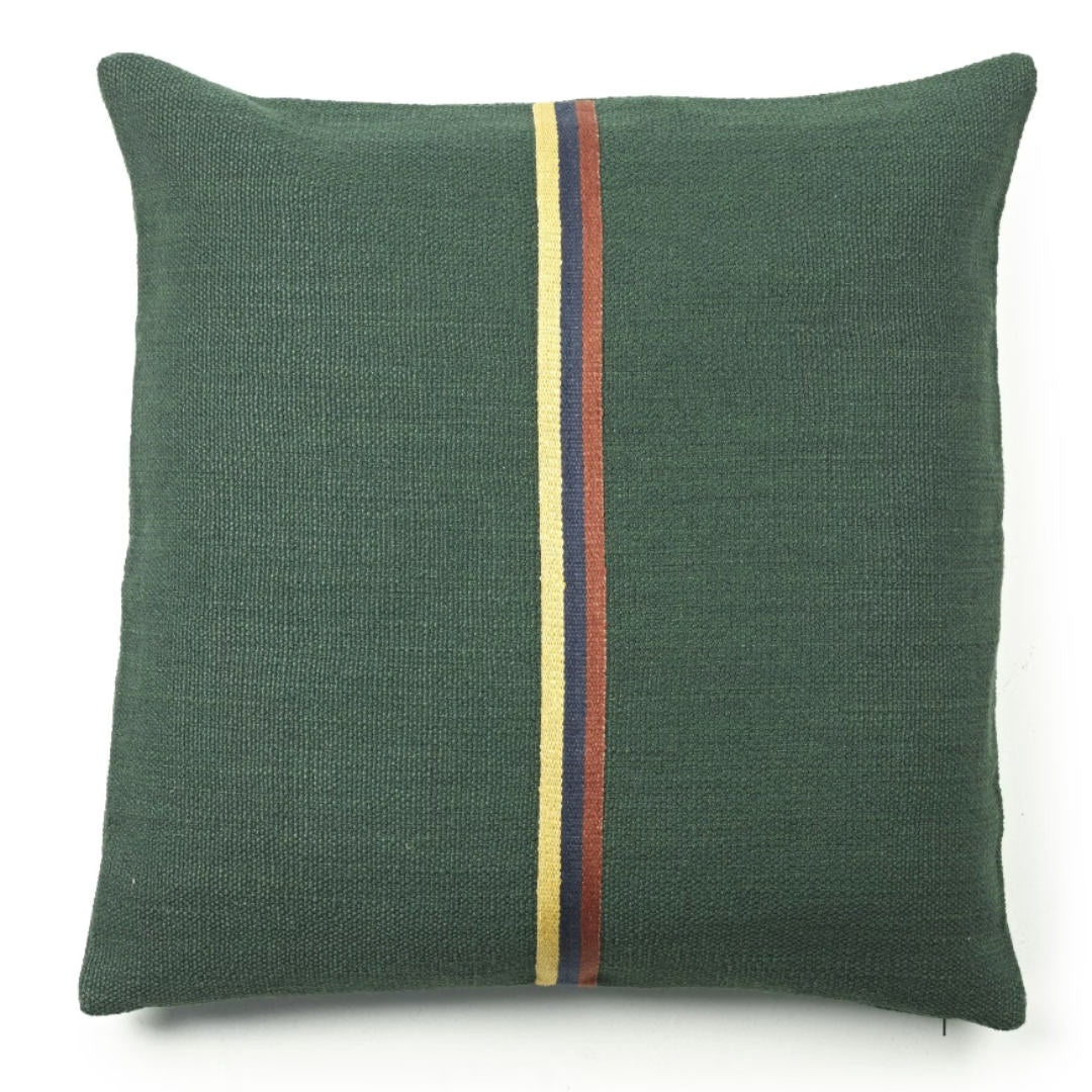 Libeco Linen Jasper Pillow Cover | 63 x 63cm | Hunter Green | Linen / Wool