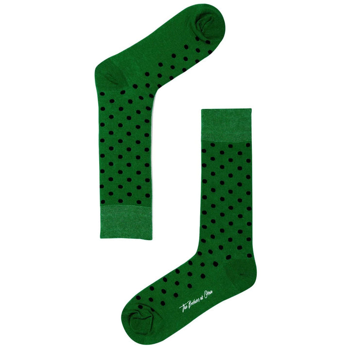 Green Lannister Dot Cotton Blend Socks-Suzie Anderson Home