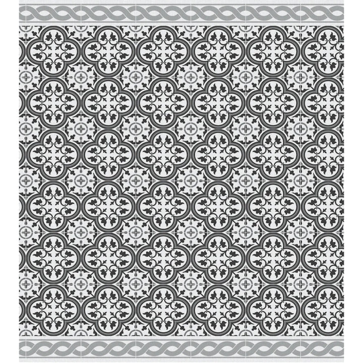 Vinyl Mat | Portugese Tiles | Grey | 50 x 120cm-Suzie Anderson Home