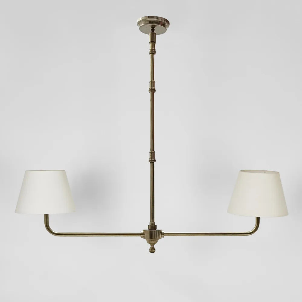 Hamilton Two Arm Pendant Light | Antique Brass | Shades Additional | W95, H92cm Total-Suzie Anderson Home