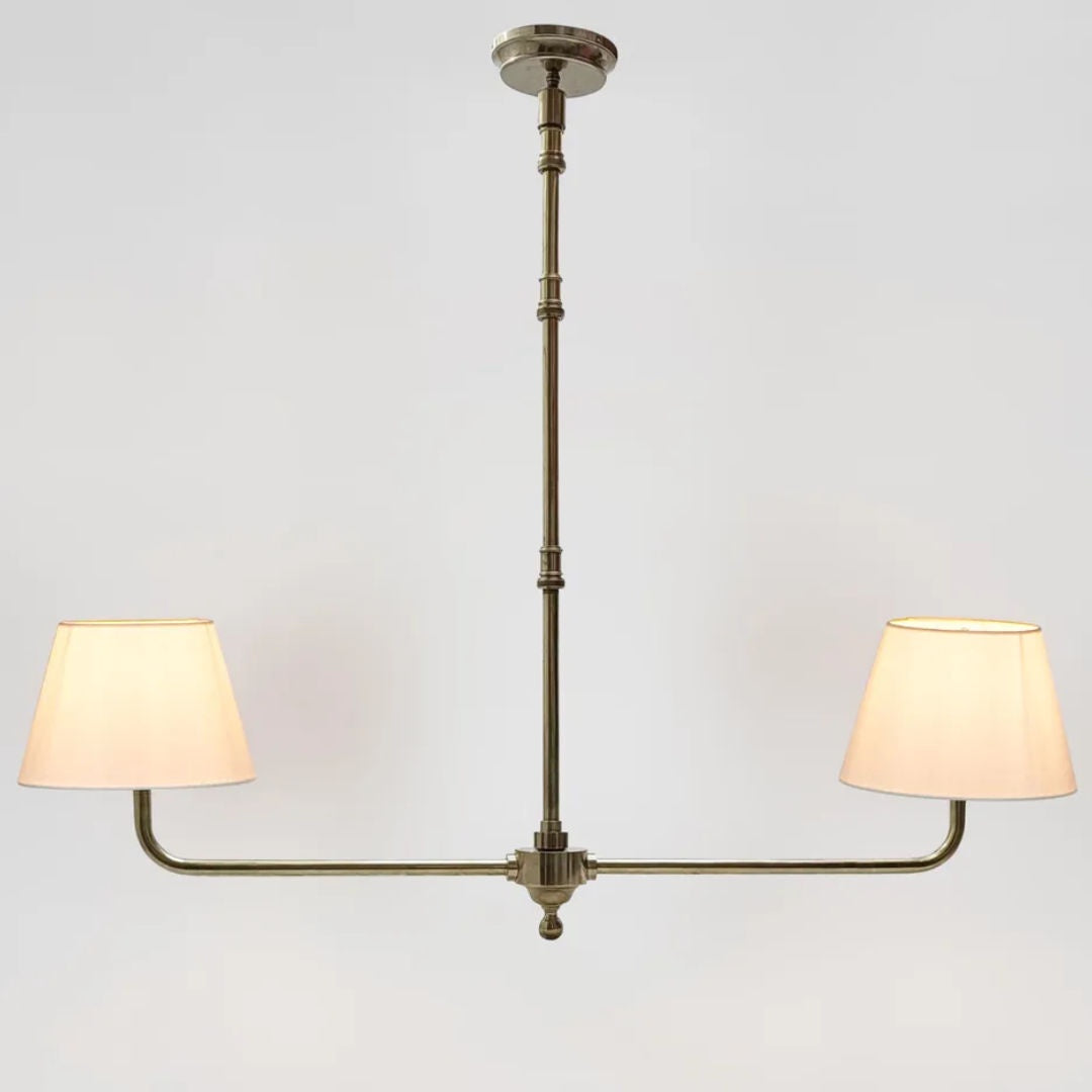 Hamilton Two Arm Pendant Light | Antique Brass | Shades Additional | W95, H92cm Total-Suzie Anderson Home