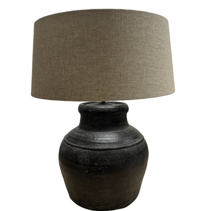 Hamo Ceramic Jug Lamp Base | Brown/Black | W30cm x H40cm-Suzie Anderson Home