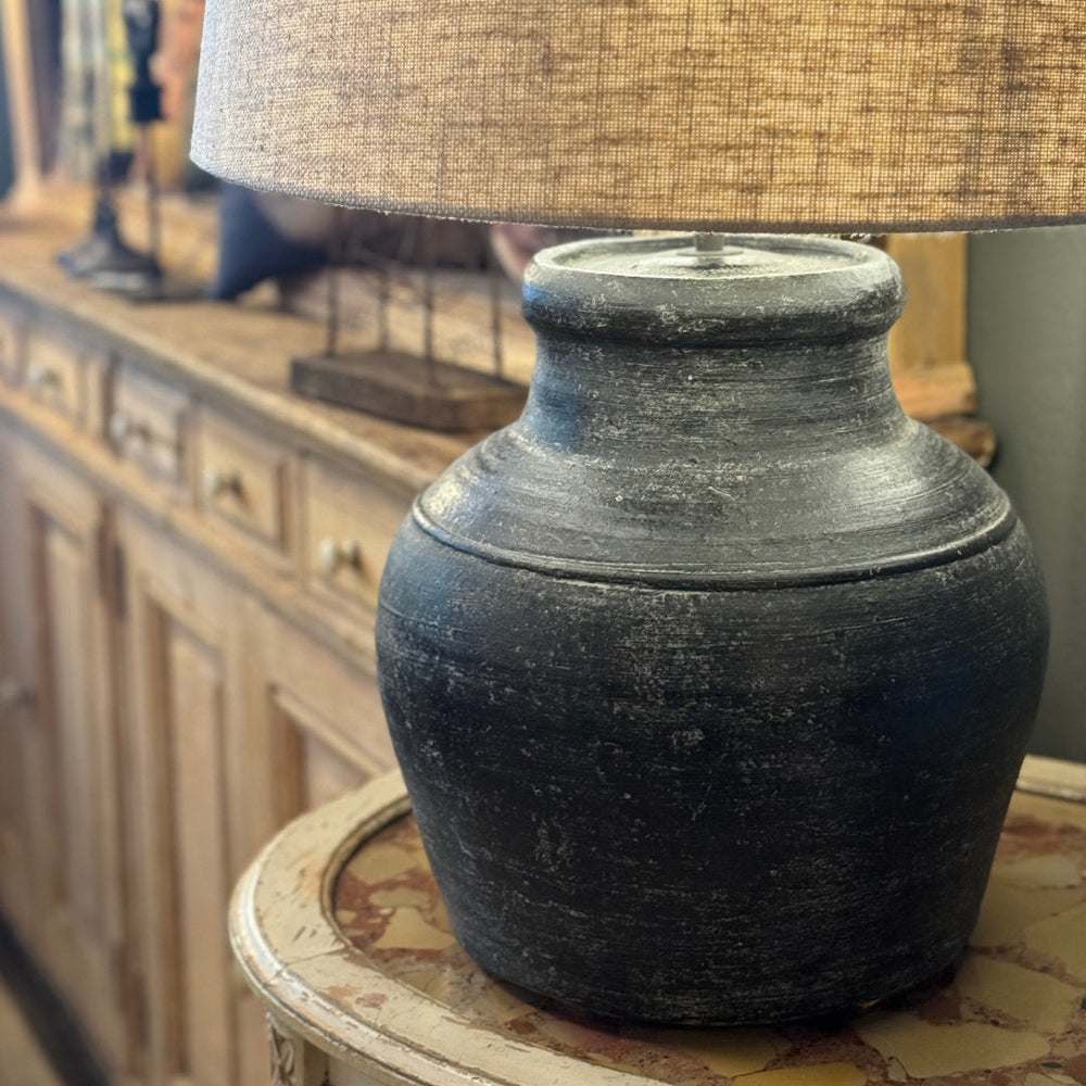 Hamo Ceramic Jug Lamp | Brown/Black-Suzie Anderson Home
