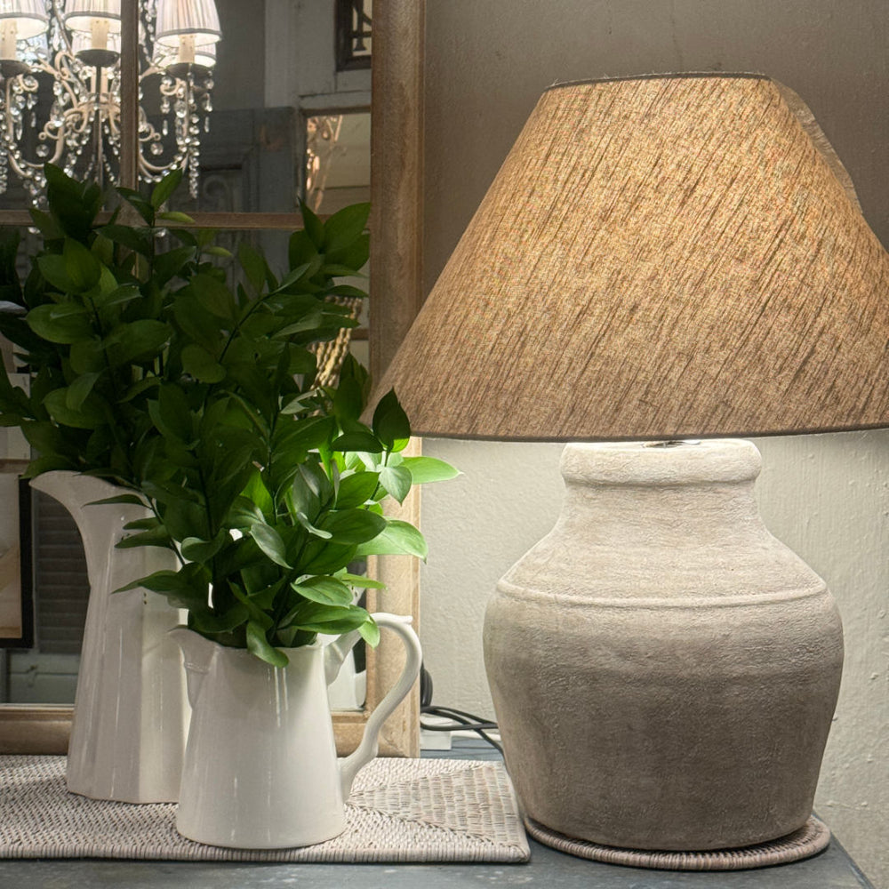 Hamo Ceramic Jug Lamp | Ecru-Suzie Anderson Home