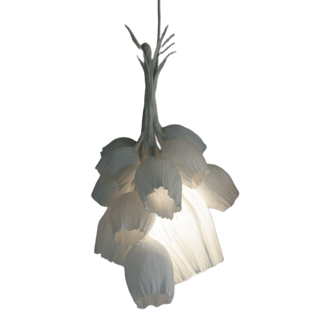 Handmade Crimped Paper Suspension Lighting Cluster | Petit | Made in France-Suzie Anderson Home